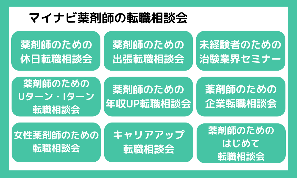 マイナビ薬剤師の転職相談会の詳細が書かれた画像